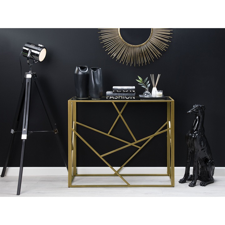 Modern Arany Üveg Konzolasztal ORLAND