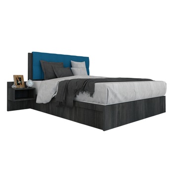 Pat Tapitat Genarom LEX 160 Fara Leat, 8509 / Rico 11, 204 x 95 x 169 cm Pat Tapitat Genarom LEX 160 Fara Leat, 8509 / Rico 11, 204 x 95 x 169 cm