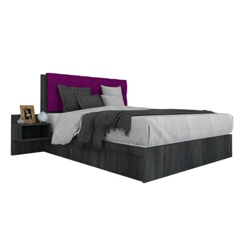 Pat Tapitat Genarom LEX 140 Fara Leat, 8509 / Rico 07, 204 x 95 x 149 cm Pat Tapitat Genarom LEX 140 Fara Leat, 8509 / Rico 07, 204 x 95 x 149 cm