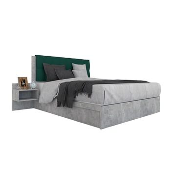 Pat Tapitat Genarom LEX 140 Fara Leat, 4298 / Kronos 04, 204 x 95 x 149 cm Pat Tapitat Genarom LEX 140 Fara Leat, 4298 / Kronos 04, 204 x 95 x 149 cm