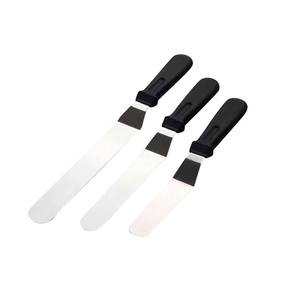 Set 3 spatule de patiserie unghiulare, GOGOU, Argintiu