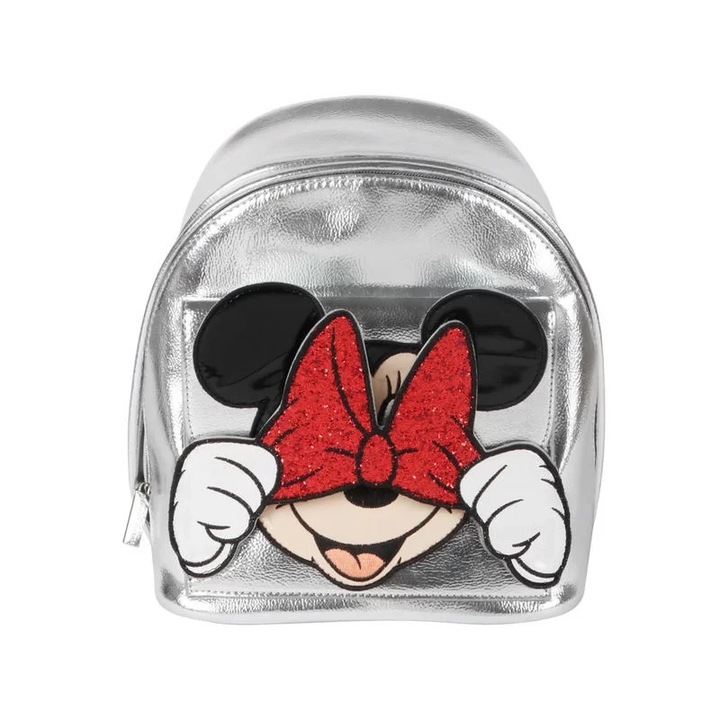 Disney Minie hátizsák, Danielle Nicole, ezüst, 28 cm
