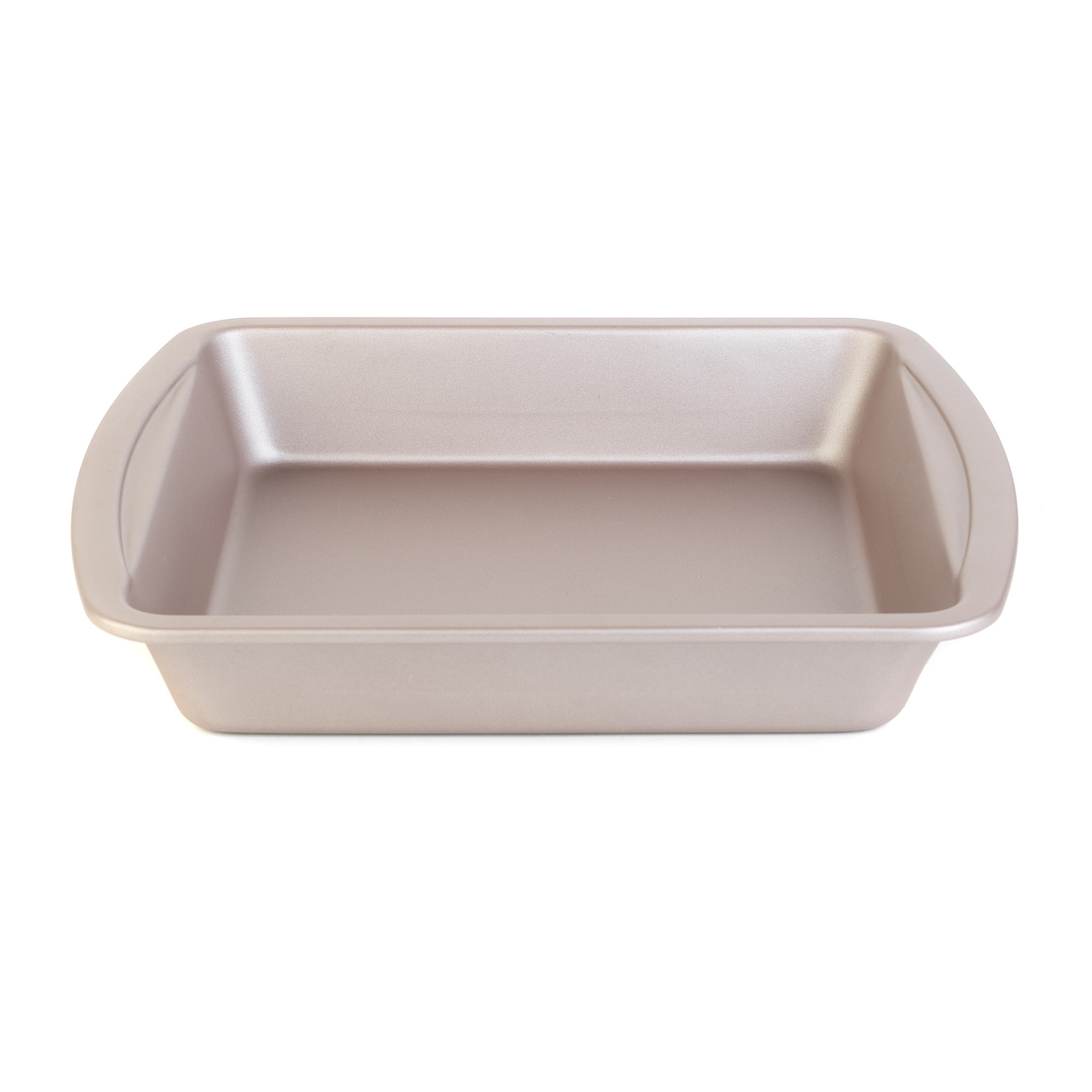 Tava de copt dreptunghiulara antiaderenta, din otel tip carbon, metalic mat Salter, 26 cm, Champagne