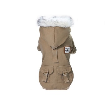 Geaca din bumbac rezistent design sport - Bej S Geaca din bumbac rezistent design sport - Bej S