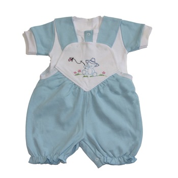 Compleu de vara bebelusi, Pifou, Model 21, Albastru deschis pal, 4-6 luni Compleu de vara bebelusi, Pifou, Model 21, Albastru deschis pal, 4-6 luni