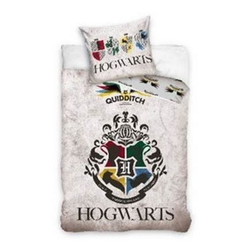 Lenjerie de pat Carbotex, Stema Harry Potter, Bumbac, 140x200cm Lenjerie de pat Carbotex, Stema Harry Potter, Bumbac, 140x200cm