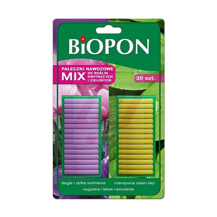 Торови пръчици за цветя и зелени растения Biopon, 30 броя