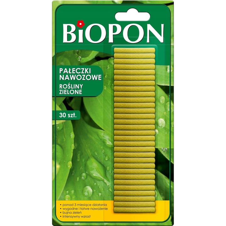 Betisoare fertilizante pentru plante verzi Biopon, 30 buc