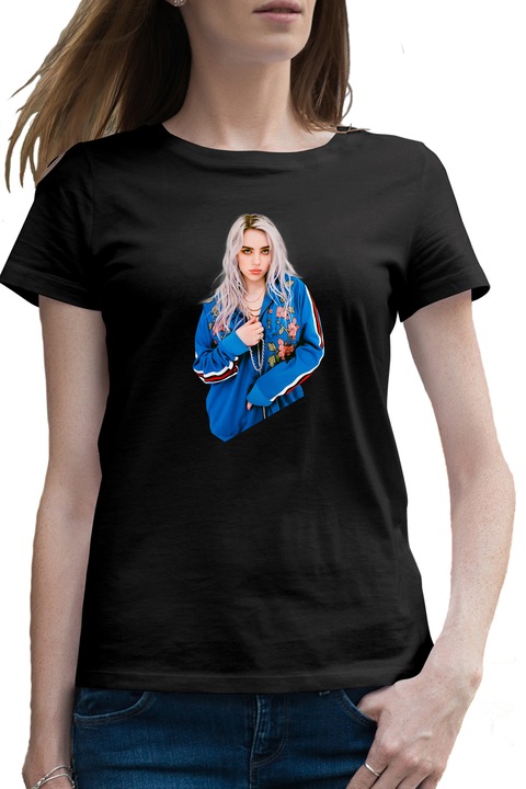 Tricou femei Billie Eilish Singer Your Power, negru, marime M