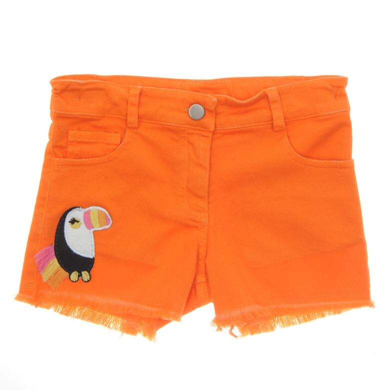 Pantaloni scurti pentru fete, culoare portocalie, marime 104