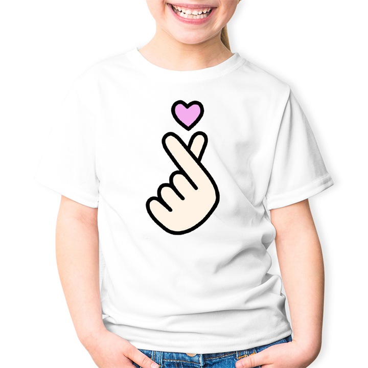 Gyerek Póló TS Heart Finger Blood Sweat Tears, Fehér