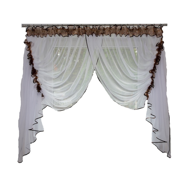 Perdea Barcelona 390x145 Voal Maro