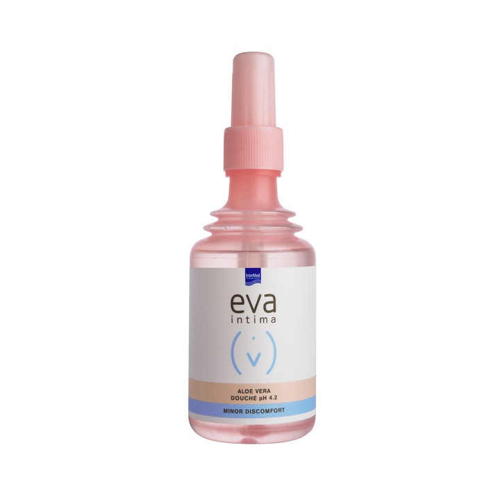 Solutie de curatare vaginala cu efect hidratant Eva Intima Aloe Vera Douche pH 4.2, 147 ml