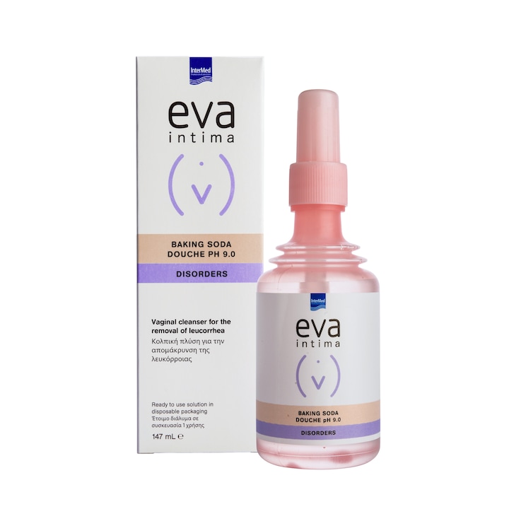 Solutie de curatare vaginala Eva Intima Baking Soda Douche pH 9.0, 147 ml