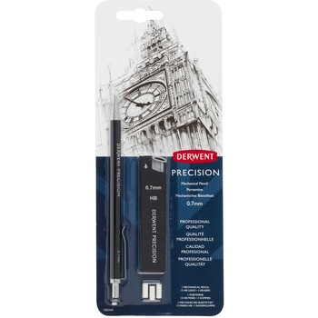 Creion mecanic metalic Derwent Professional, HB 0.7 mm, calitate premium, rezerve mine si radiere incluse, negru Creion mecanic metalic Derwent Professional, HB 0.7 mm, calitate premium, rezerve mine si radiere incluse, negru