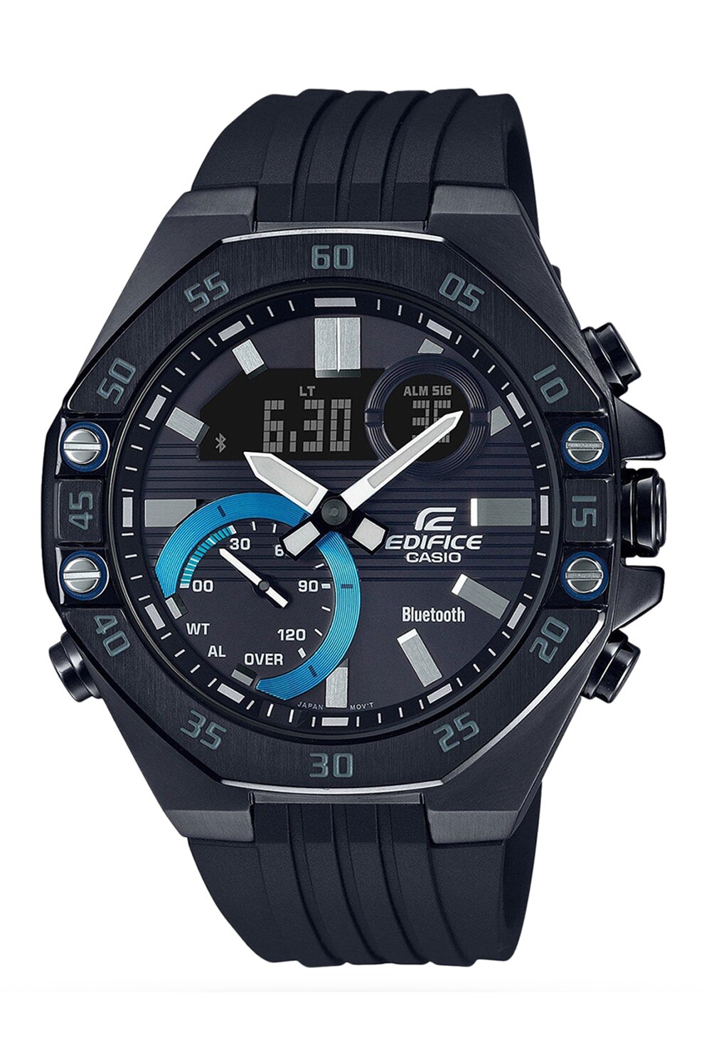 Casio, Ceas cronograf cu o curea de rasina, Bleumarin inchis