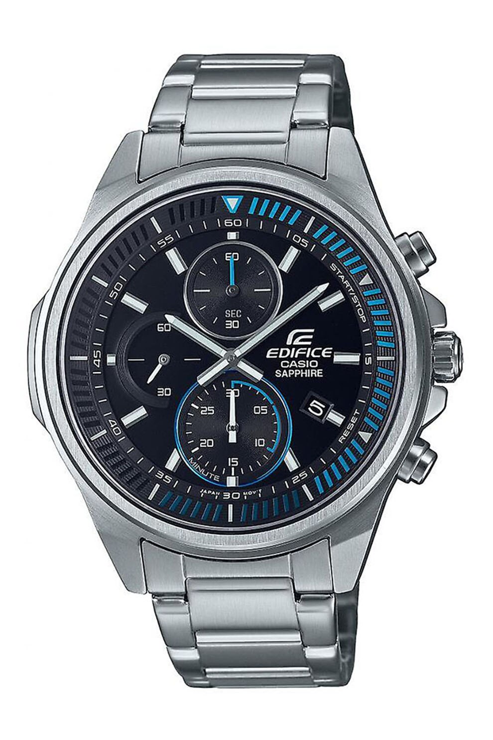 Casio, Ceas cronograf de otel inoxidabil, Argintiu