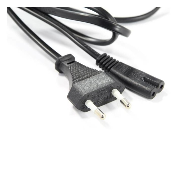 Захранващ кабел за телевизор, Уредба, Захранване, Прав, 220VAC, 2,5A, 3m, 2x0,5mm2