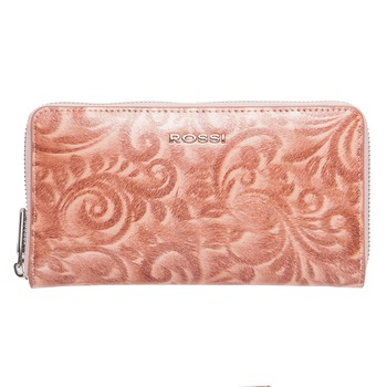 Portofel de piele naturala, Rossi, RSC0434, 20x11x3cm, Roz Portofel de piele naturala, Rossi, RSC0434, 20x11x3cm, Roz
