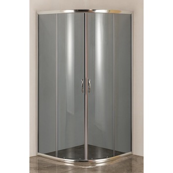 Cabina de dus semirotunda Kroner Ecoround 79CD4002, 2 usi culisante, sticla securizata, 4mm, geam gri, profil crom, L.80xL.80xH.180 cm Cabina de dus semirotunda Kroner Ecoround 79CD4002, 2 usi culisante, sticla securizata, 4mm, geam gri, profil crom, L.80xL.80xH.180 cm