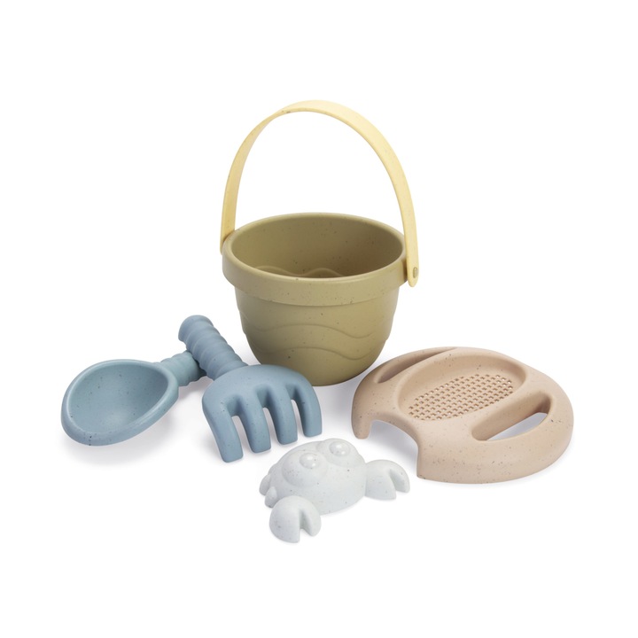 Set de joaca in nisip cu galeata 5 piese - Bioplastic Dantoy