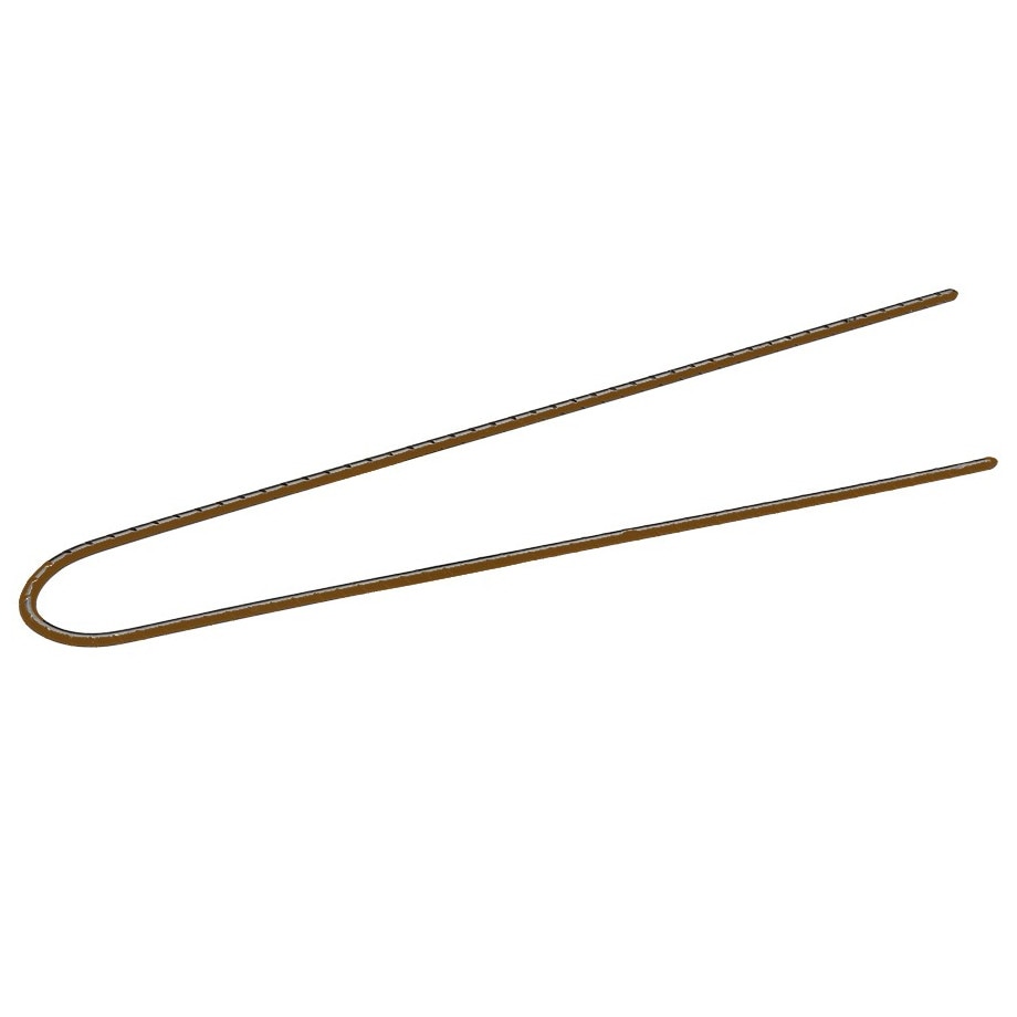 Ace de coc drepte lungi Sabrina 7.5 cm, maro, 200 g, 125 buc/ set