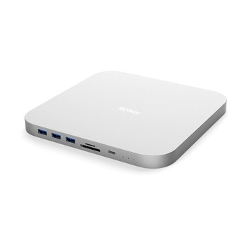 HDD Docking Station Hub Thunderbolt Pro Motrix® 2xUSB 3.0 Type-A, 1xUSB 3.1 Type-A, 1xUSB 3.1 Type-C, SD card reader, Micro SD card reader, 1xSlot 2,5” SDD/HDD, 1xSlot M.2 NVME/NGFF SSD pentru Apple M1 Mac Mini, Silver HDD Docking Station Hub Thunderbolt Pro Motrix® 2xUSB 3.0 Type-A, 1xUSB 3.1 Type-A, 1xUSB 3.1 Type-C, SD card reader, Micro SD card reader, 1xSlot 2,5” SDD/HDD, 1xSlot M.2 NVME/NGFF SSD pentru Apple M1 Mac Mini, Silver