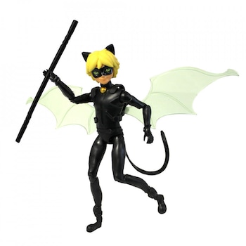 Figurina articulata Motan Noir 12 cm - Miraculous: Buburuza si Motan Noir Figurina articulata Motan Noir 12 cm - Miraculous: Buburuza si Motan Noir