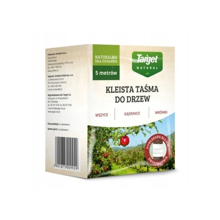 Banda lipicioasa anti-daunatori gradina Target, 5 m