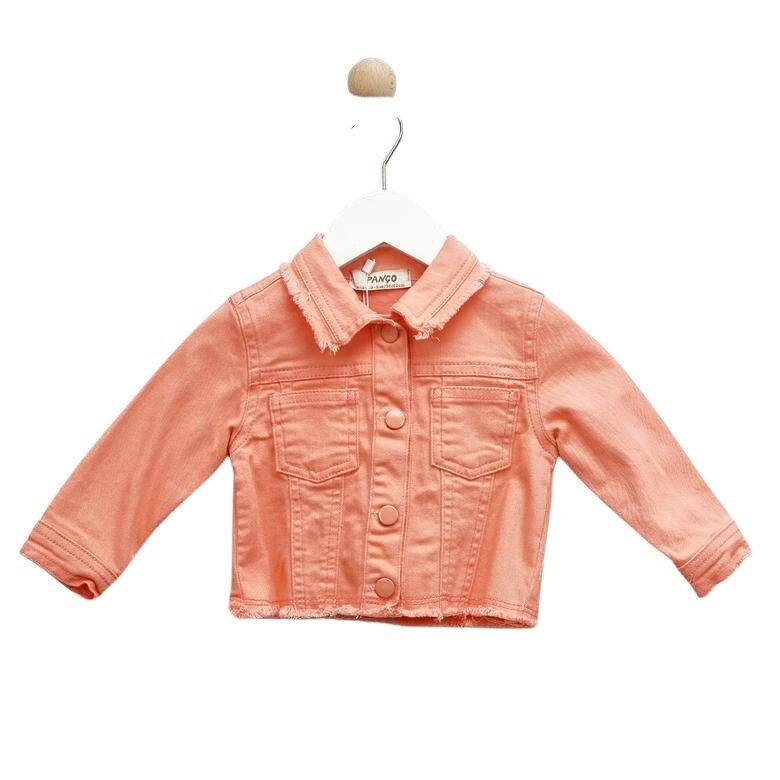 Geaca de blugi pentru fete, culoare portocalie, colectia Essential 2943