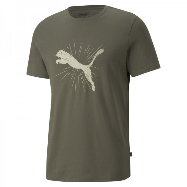 Tricou Puma cat graphic tee, XS INTL, Verde