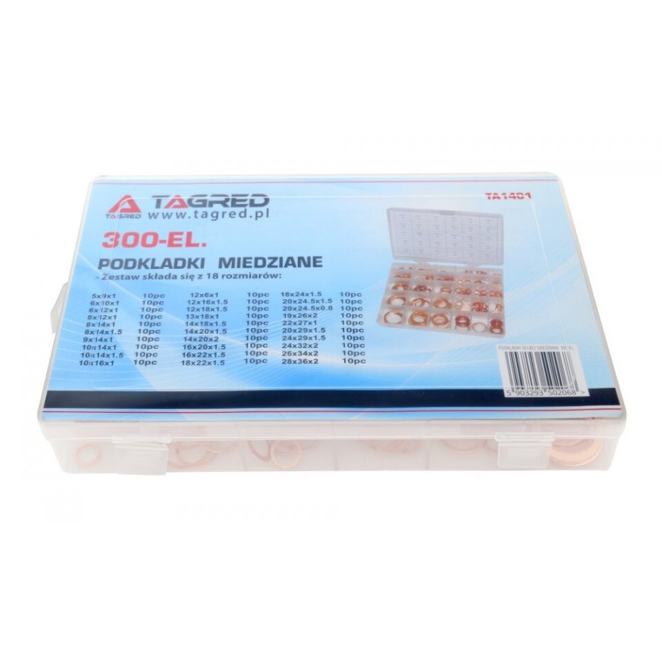 Set saibe din cupru diferite dimensiuni 300 elemente TA1401 TAGRED
