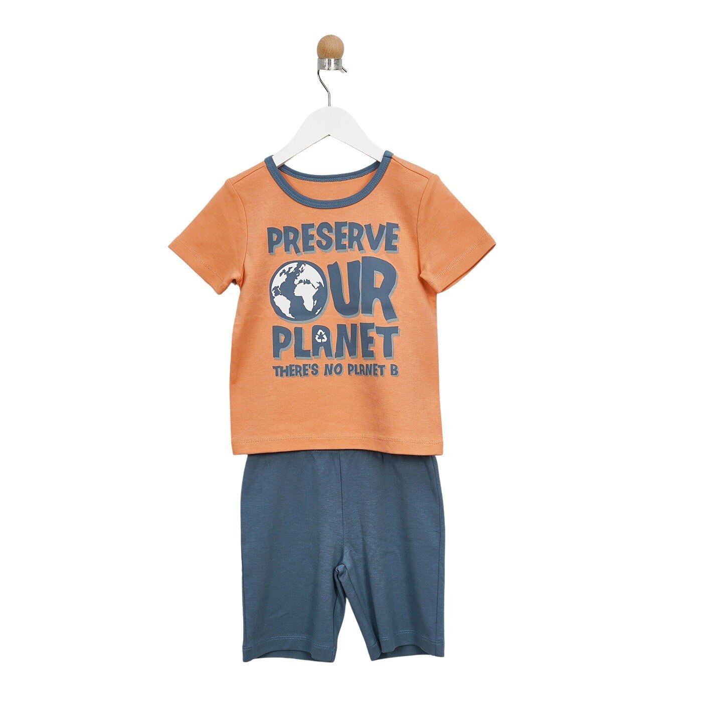 Set pijamale pentru baieti, culoare portocalie, colectia Sleep 4337
