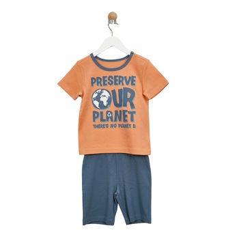 Set pijamale pentru baieti, culoare portocalie, colectia Sleep 4337 Set pijamale pentru baieti, culoare portocalie, colectia Sleep 4337