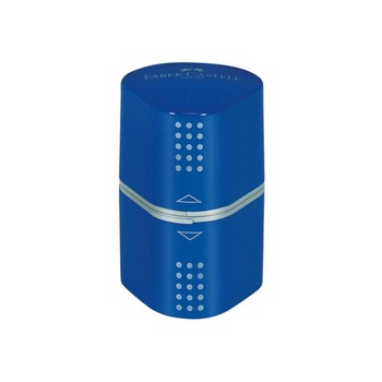 Ascutitoare Tripla cu Container Faber-Castell Grip 2001, Albastra Ascutitoare Tripla cu Container Faber-Castell Grip 2001, Albastra
