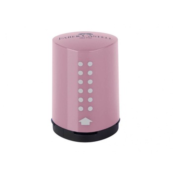 Ascutitoare cu Container Faber-Castell Grip 2001 Mini, Rose Ascutitoare cu Container Faber-Castell Grip 2001 Mini, Rose