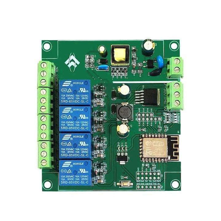 Релеен модул Arduino Clone ESP8266, WIFI, с 4 канала, ESP-12F