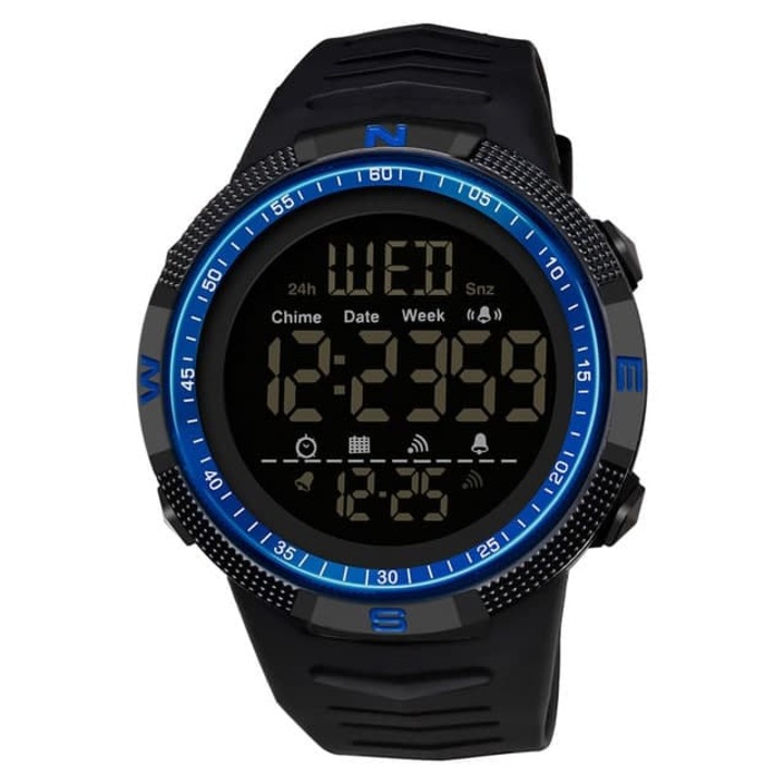 Мъжки часовник Tio Sport Military Army Digital Fashion Водо и удароустойчив, черен/син