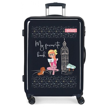 Troler ABS 68 cm 4 roti Enso My Favourite Book Troler ABS 68 cm 4 roti Enso My Favourite Book