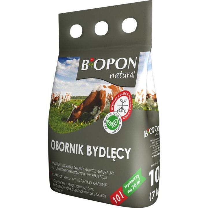 Ingrasamant organic granulat din balegar de vaca, 10 l