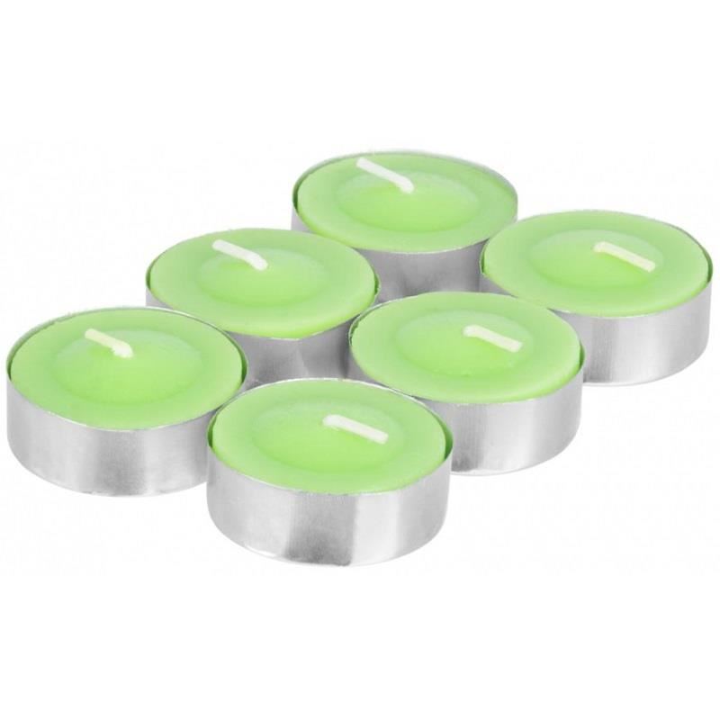Set 6 lumanari pastila, Strend Pro Citronella Verde, parfumate, anti-tantari