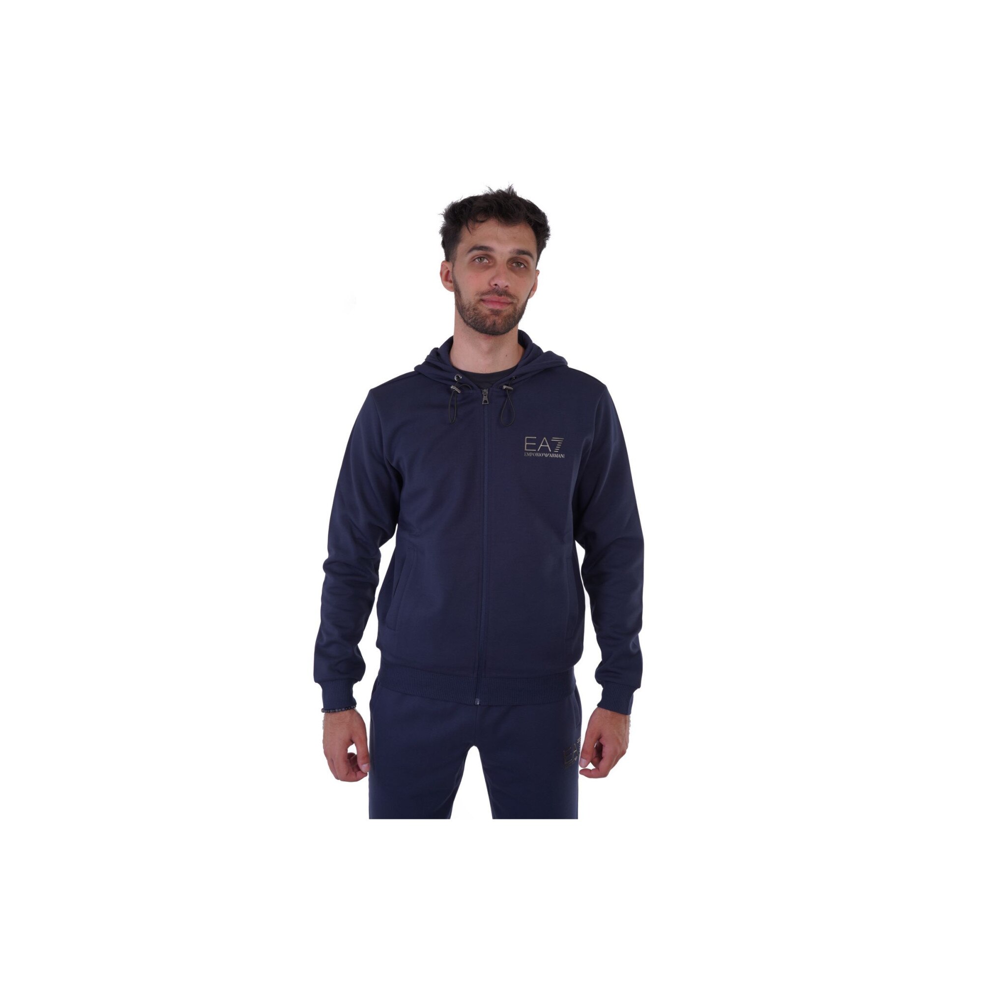 Hanorac Emporio Armani EA7 Train Lux M T-top Fz Coin 6KPMA5PJARZ01554 Barbati, Bleumarin inchis