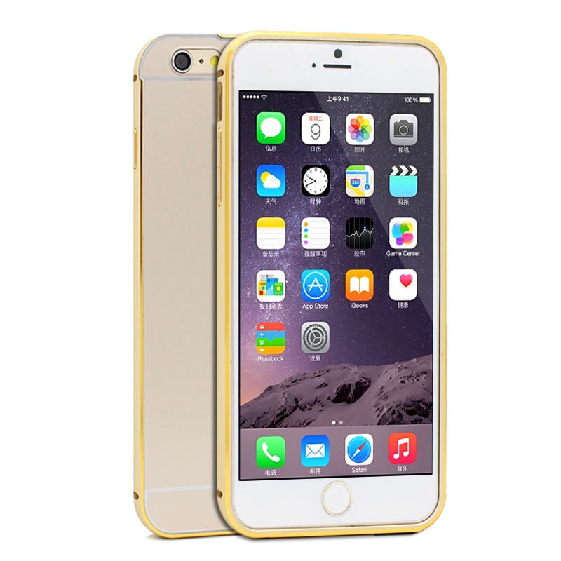 Husa iPhone 6.4.7/6s| Carcasa+Bumper Detasabil, Metalic, Culoare Gold, Slim