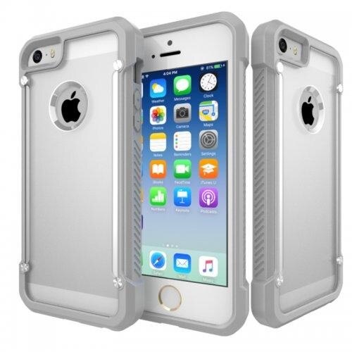 Husa iPhone 6.4.7/6s , Silicon+Plastic, Protectie Spate, ShockProof, GRI