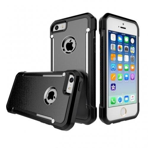 Husa iPhone 6.4.7/ 6s , Silicon+Plastic, Protectie Spate, ShockProof, Black