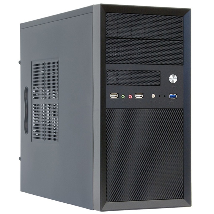 Кутия Chieftec MESH series CT-01B-350GPB, Захранващ блок 350W, Black