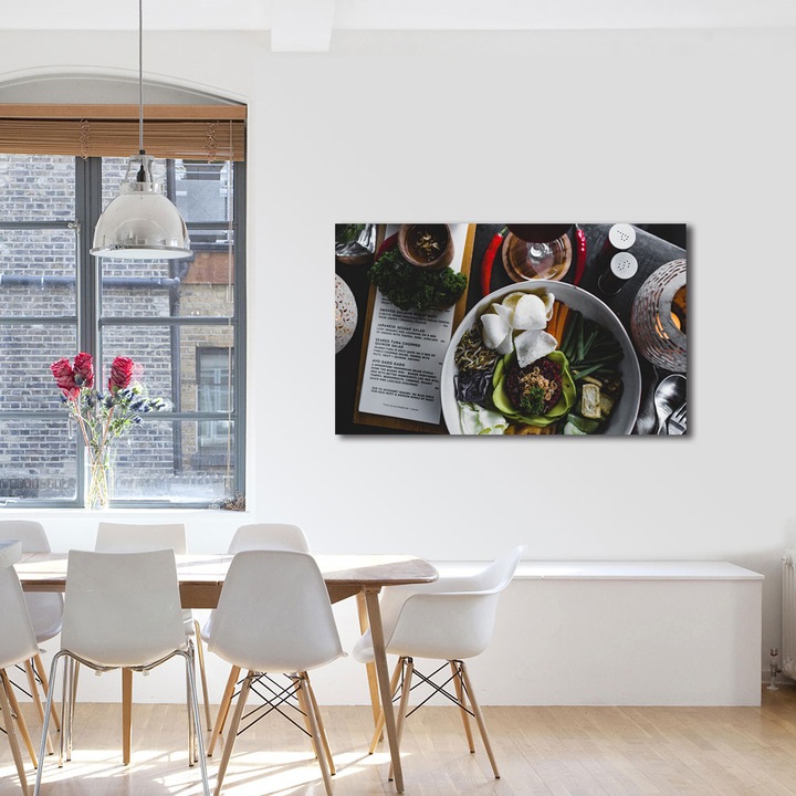 Tablou Canvas Premium, Art Star, Mancarea de la munca, Culinar, Panza pe cadru de lemn, Decoratiuni Moderne pentru Casa, 60 x 90 cm