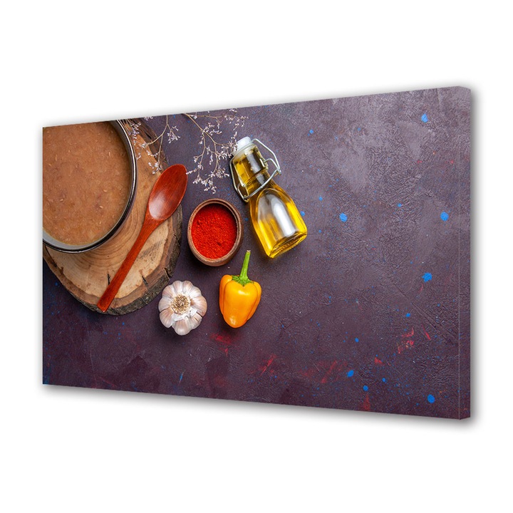 Tablou Canvas Premium, Art Star, Supa, Culinar, Panza pe cadru de lemn, Decoratiuni Moderne pentru Casa, 30 x 45 cm