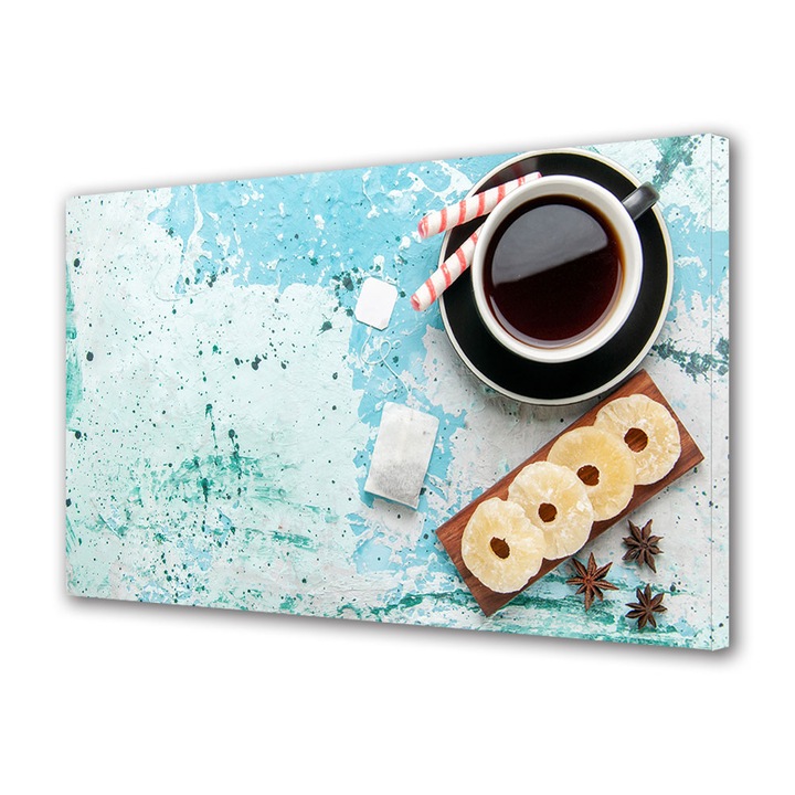 Tablou Canvas Fosforescent, Luminos in Intuneric, Premium, Art Star, Ceai cu ananas uscat, Culinar, Panza pe cadru de lemn, Decoratiuni Moderne pentru Casa, 20 x 30 cm