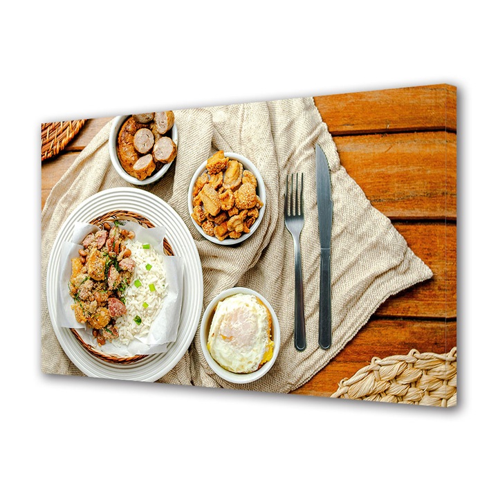 Tablou Canvas Premium, Art Star, Orez la micul dejun, Culinar, Panza pe cadru de lemn, Decoratiuni Moderne pentru Casa, 40 x 60 cm